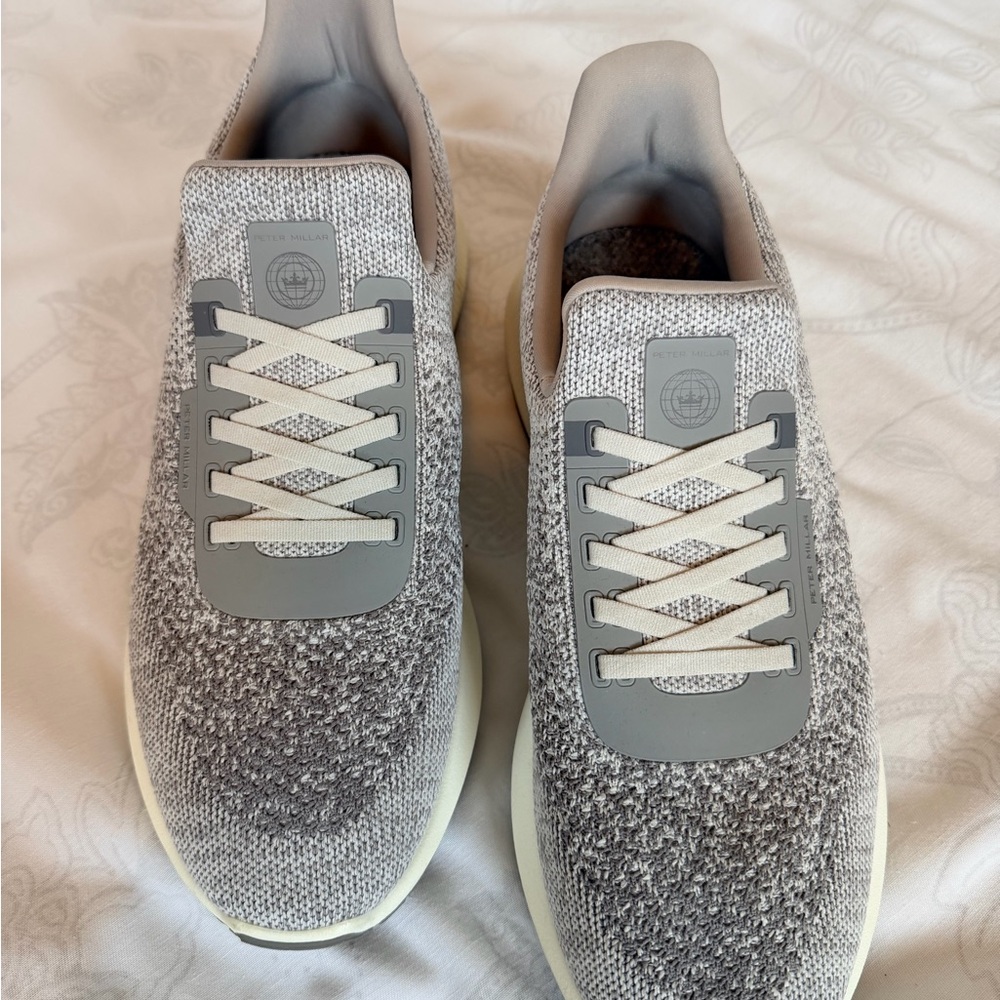 Peter Millar Hyperlight Apollo Sneakers - Moon Gray Size 12